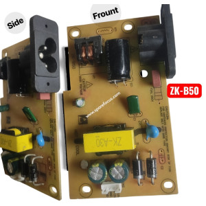ZK-B50 Power Supply PCB Board with AC Power Socket - SMPS Circuit Board ZK-A50